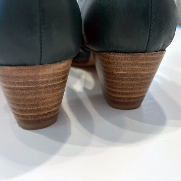 Bali Elf Women's Spirit Walker Handmade Hunter Green Leather Ankle Booties Sz 10 - Picture 10 of 10